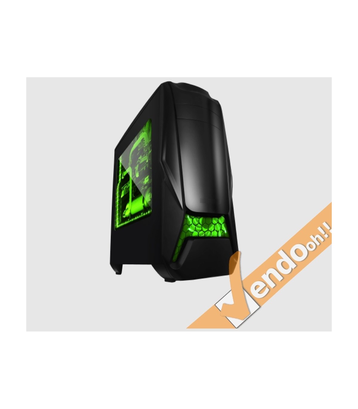 CASE COMPUTER PC GAMING ATX IN METALLO GABBIA LIQUID COOLER INTEGRATA CARD READER