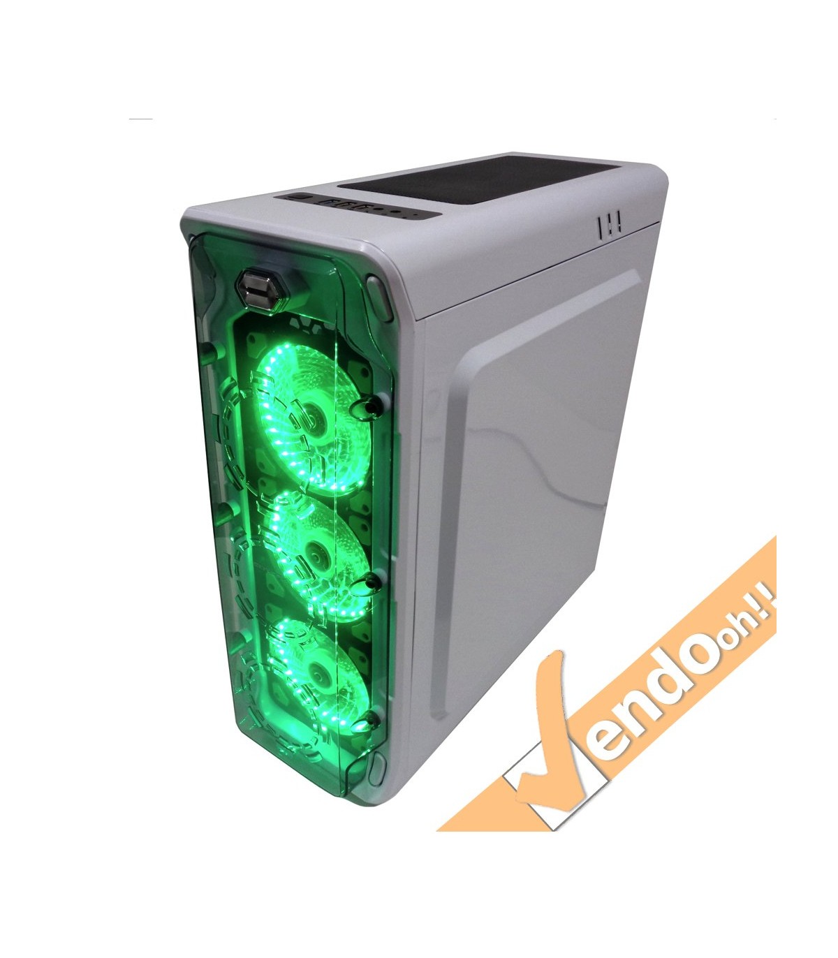 CASE COMPUTER PC GAMING ATX IN METALLO GABBIA LIQUID COOLER INTEGRATA usb 3.0 2.0