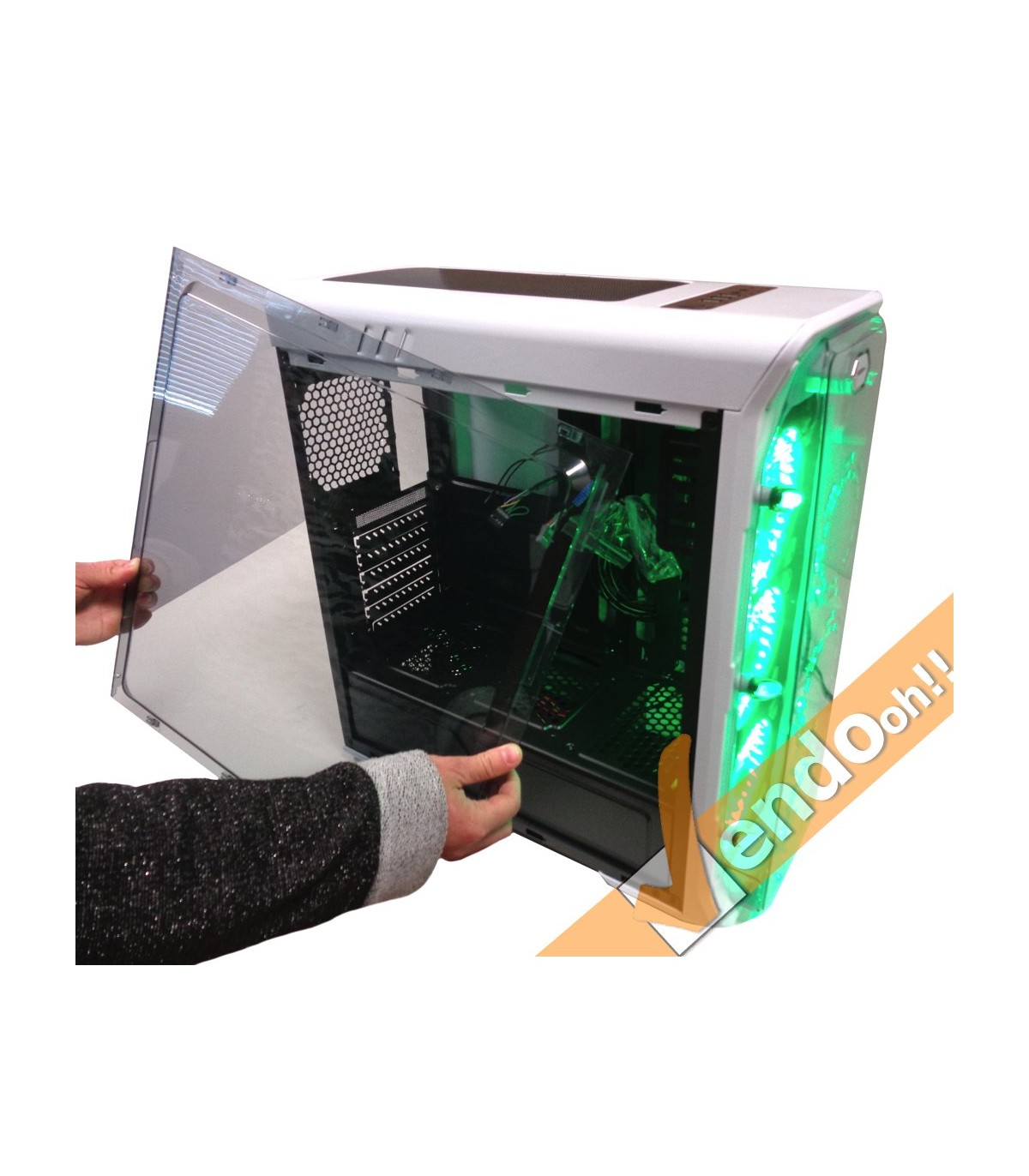 CASE COMPUTER PC GAMING ATX IN METALLO GABBIA LIQUID COOLER INTEGRATA usb 3.0 2.0