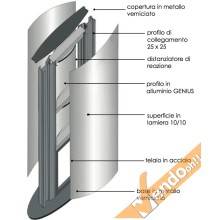 OTEM PUBBLICITARIO BIFACCIALE ESPOSITORE DA TERRA COMUNICAZIONI H 200 L 42 CM