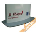 TOTEM PUBBLICITARIO BIFACCIALE ESPOSITORE DA TERRA COMUNICAZIONI H 200 L 70 CM