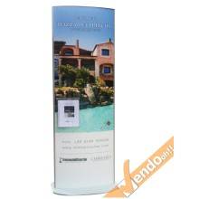 TOTEM PUBBLICITARIO ESPOSITORE DA TERRA BIFACCIALE COMUNICAZIONI E INDICAZIONI