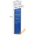 TOTEM PUBBLICITARIO BIFACCIALE DA TERRA DA INTERNO CERTIFICATO H 180 L 42 CM