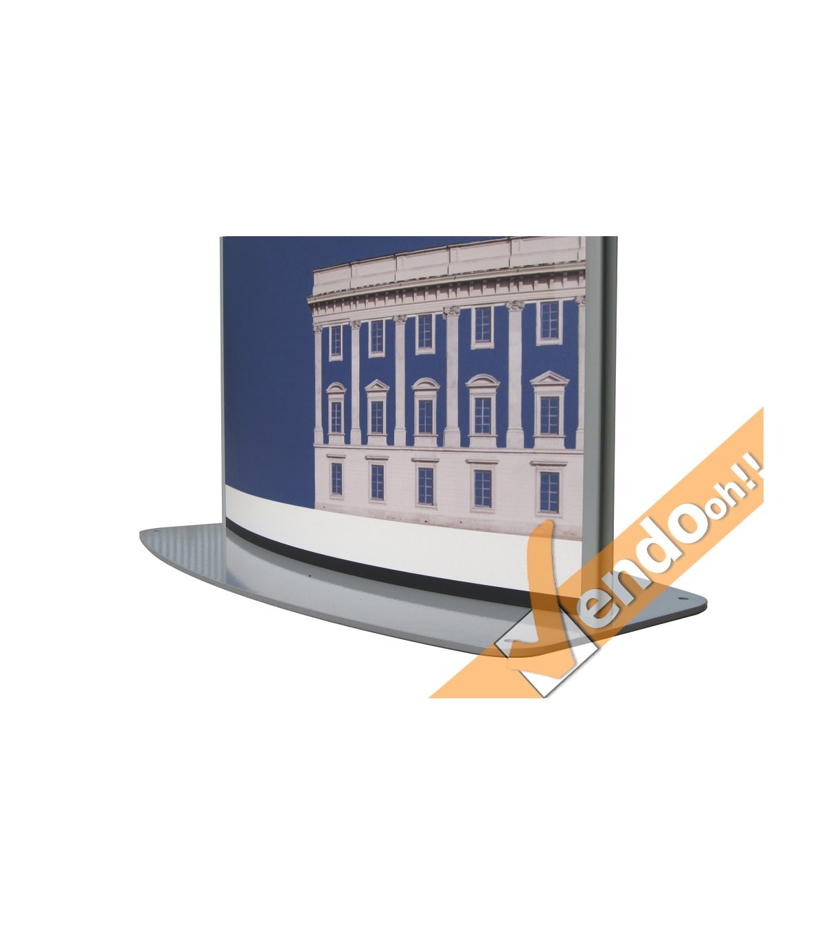 TOTEM PUBBLICITARIO ESPOSITORE DA TERRA BIFACCIALE COMUNICAZIONI E INDICAZIONI