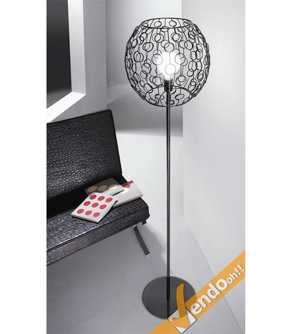 LAMPADA A STELO LAMPADARIO PIANTANA BUBBLE LAMPADINA E27 VERO MADE IN ITALY