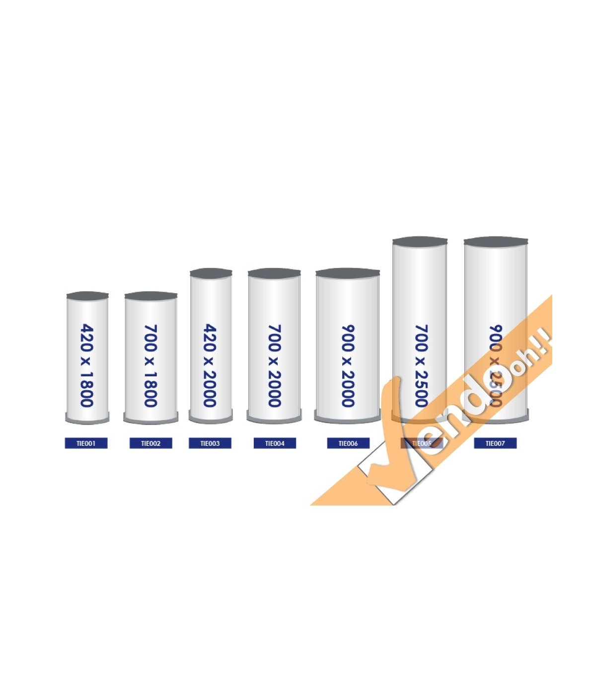 TOTEM PUBBLICITARIO BIFACCIALE DA TERRA DA INTERNO CERTIFICATO H 250 L 90 CM