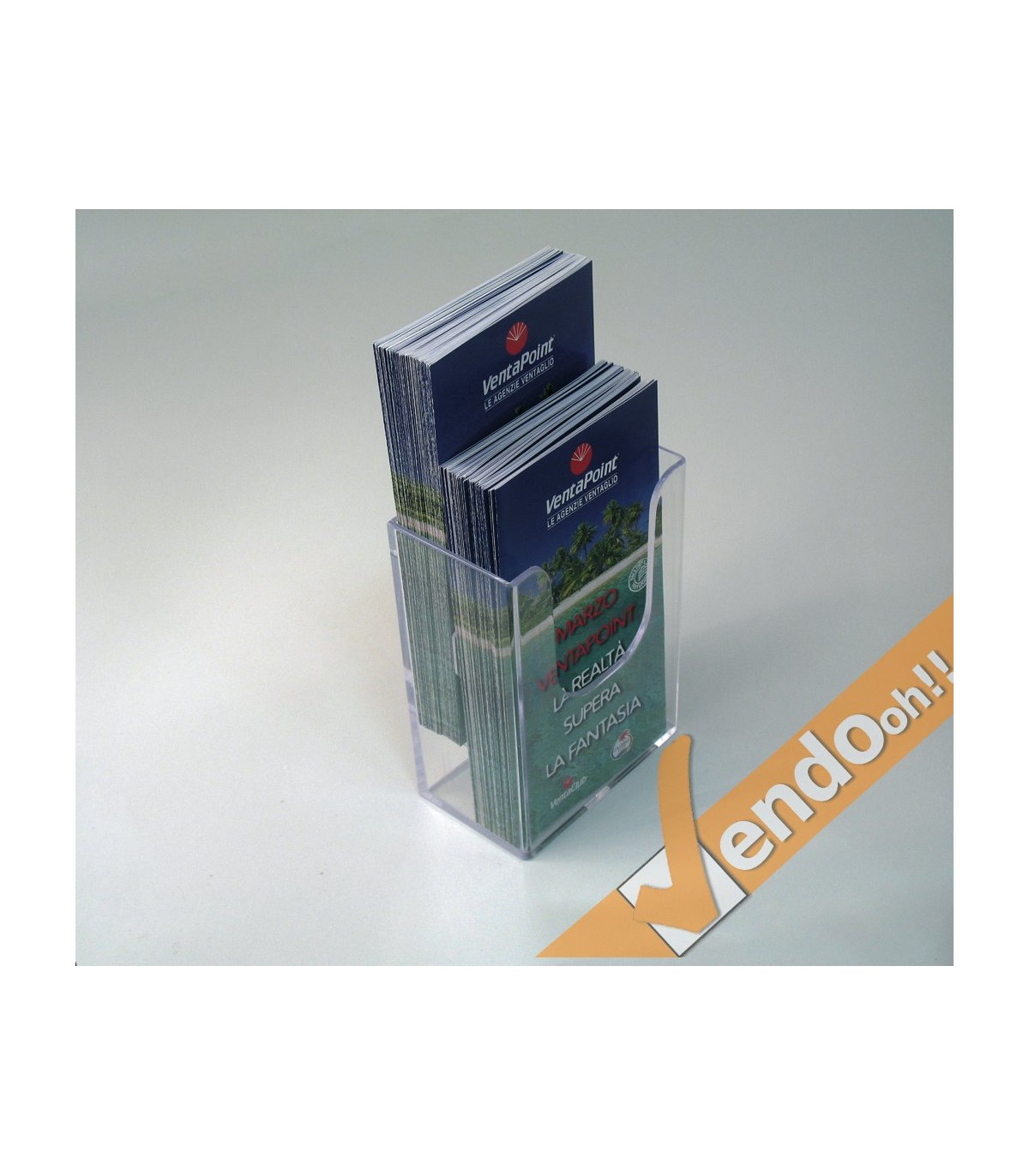 ESPOSITORE PORTA DEPLIANT DA APPENDERE A MURO PARETE CON 2 TASCHE A4  PDP202