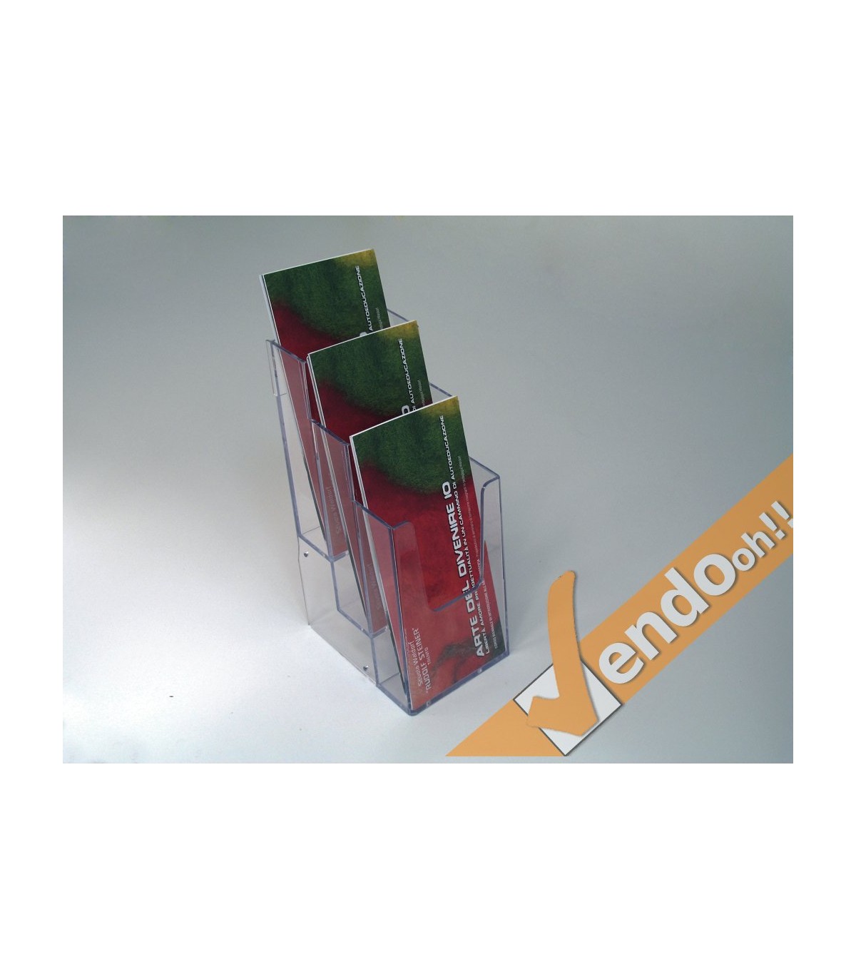 ESPOSITORE PORTA DEPLIANT PUBBLICITA' DA APPENDERE A MURO PARETE NEGOZIO PDP102