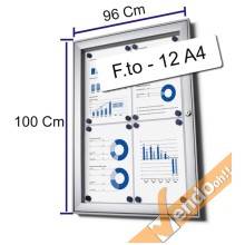 BACHECA DA INTERNO ESTERNO APERTURA A LIBRO ESPOSITORE CON SERRATURA CON LAVAGNA