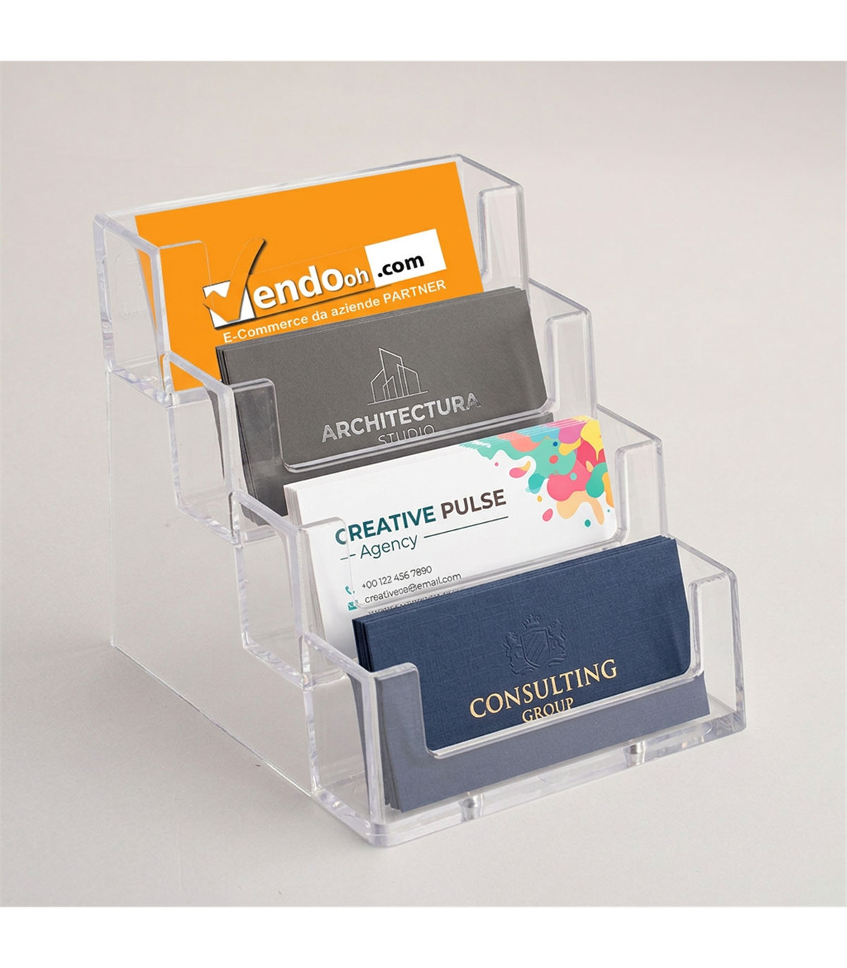 ESPOSITORE PORTA BIGLIETTI DA VISITA PORTABIGLIETTI DA TAVOLO UFFICIO PAB521