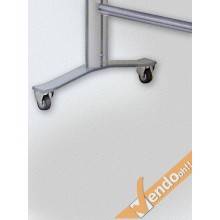 ESPOSITORE PUBBLICITARIO A3 ORIZZONTALE PORTA LOCANDINE DEPLIANT COMUNICAZIONI A RUOTE