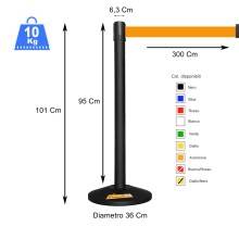 COLONNA COLONNINA NERA A NASTRO TEATRO AEROPORTO SEGNA PERCORSO DELIMITA AREA