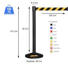 COLONNA COLONNINA NERA A NASTRO TEATRO AEROPORTO SEGNA PERCORSO DELIMITA AREA