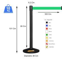 COLONNA COLONNINA NERA A NASTRO TEATRO AEROPORTO SEGNA PERCORSO DELIMITA AREA