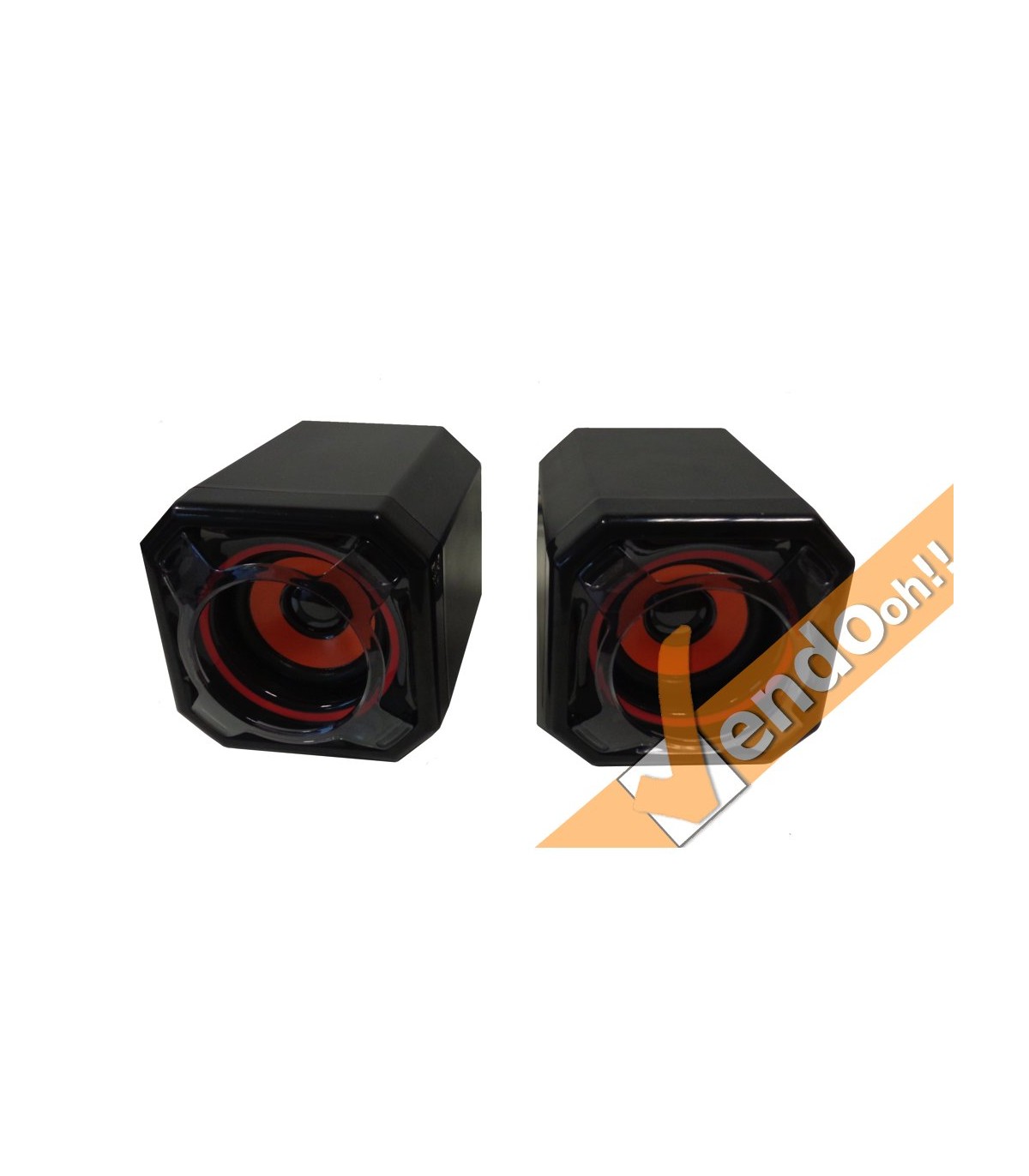 COPPIA DI CASSE USB CONTROLLO VOLUME SPEAKER COMPUTER PC PORTATILE MAC WINDOWS