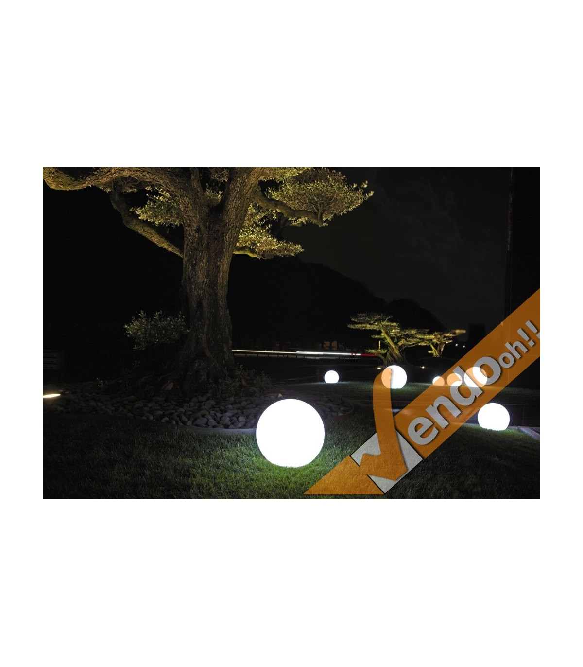 LAMPADA DA GIARDINO IMPERMEABILE IP67 MADE IN ITALY A SFERA LED 12V LUCE NEUTRA