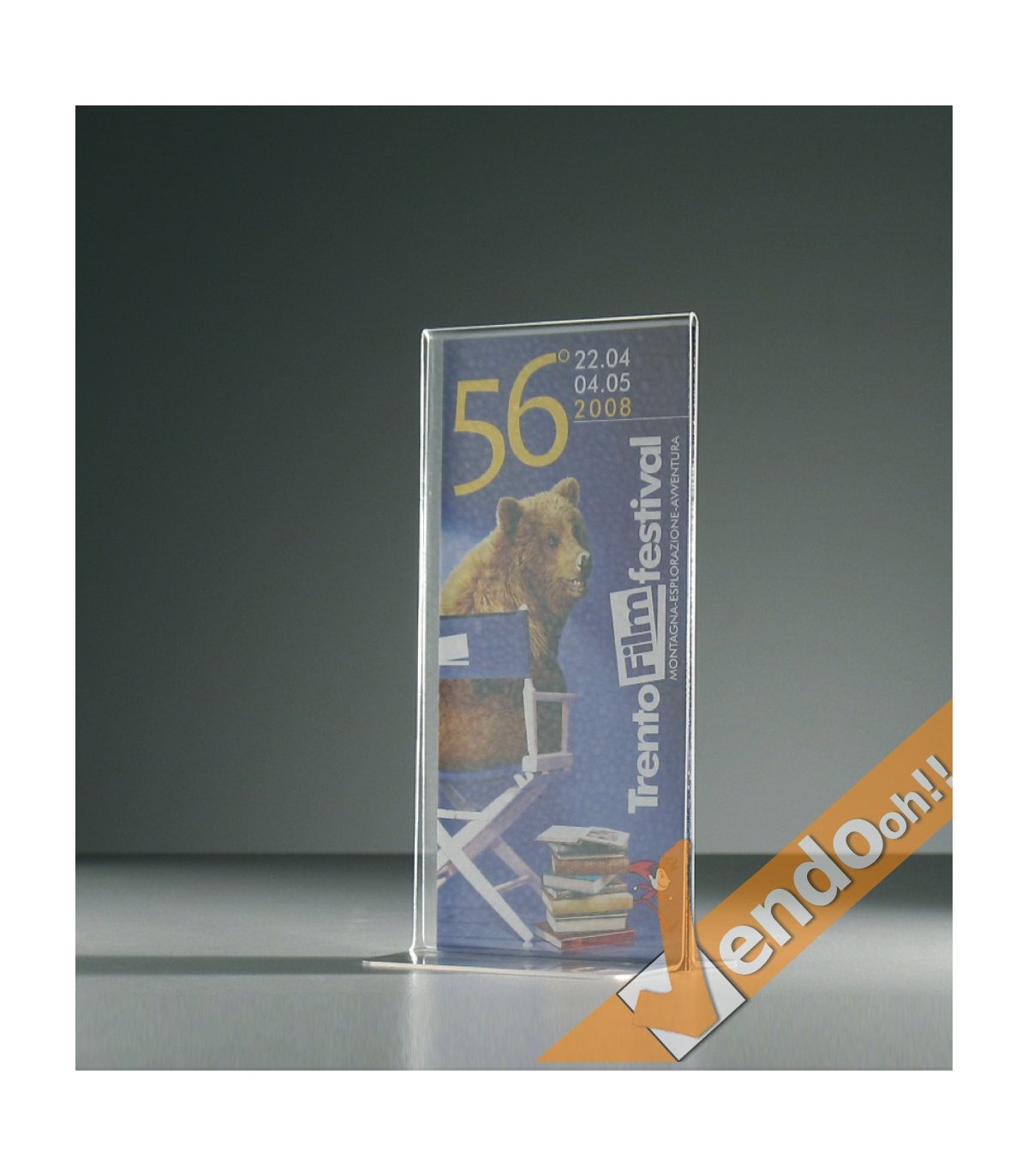 ESPOSITORE A5 PORTA AVVISI PORTA FOTO CON BASE TAVOLO UFFICIO SCRIVANIA PAB105