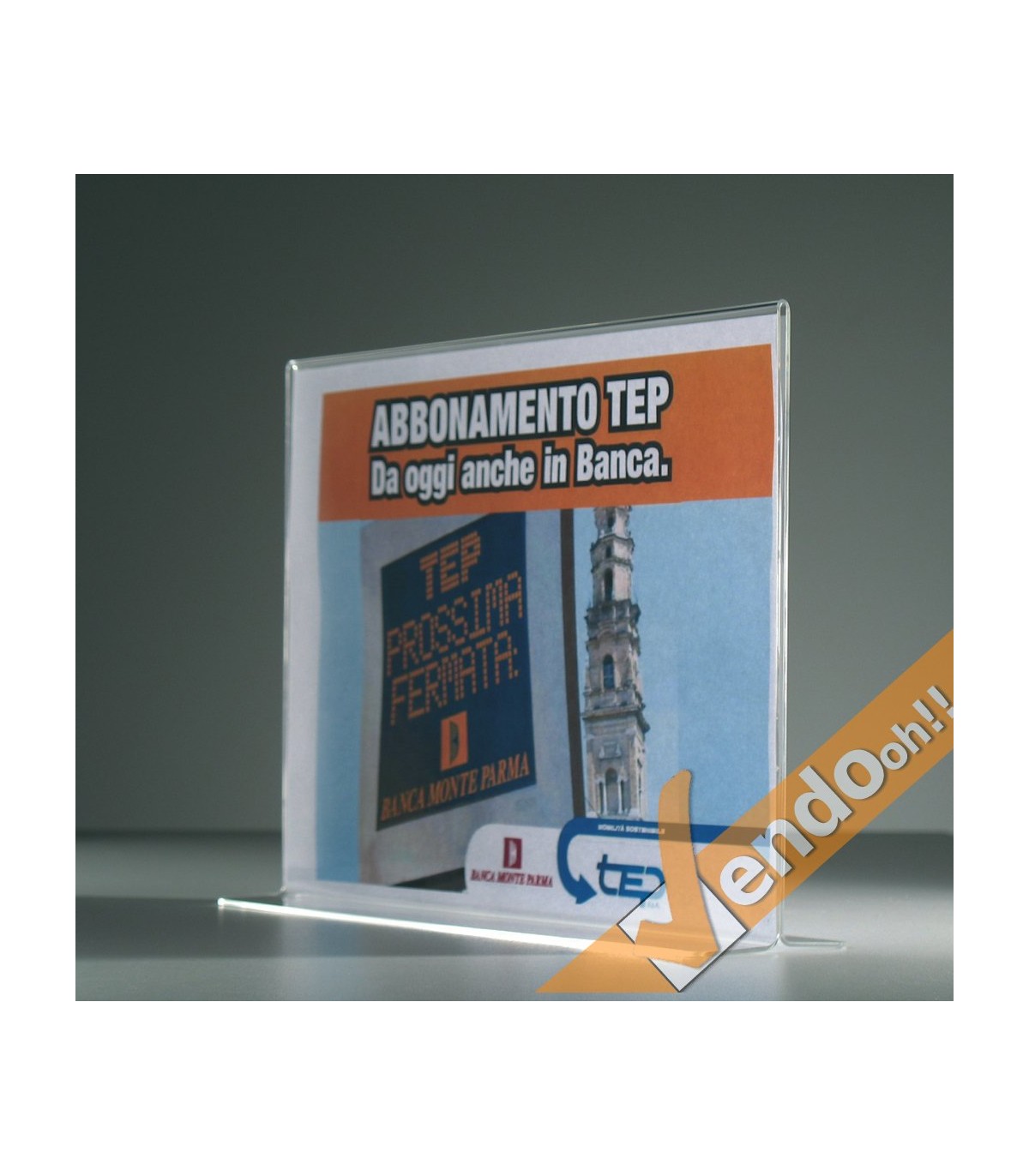 ESPOSITORE A5 PORTA AVVISI PORTA FOTO CON BASE TAVOLO UFFICIO SCRIVANIA PAB105