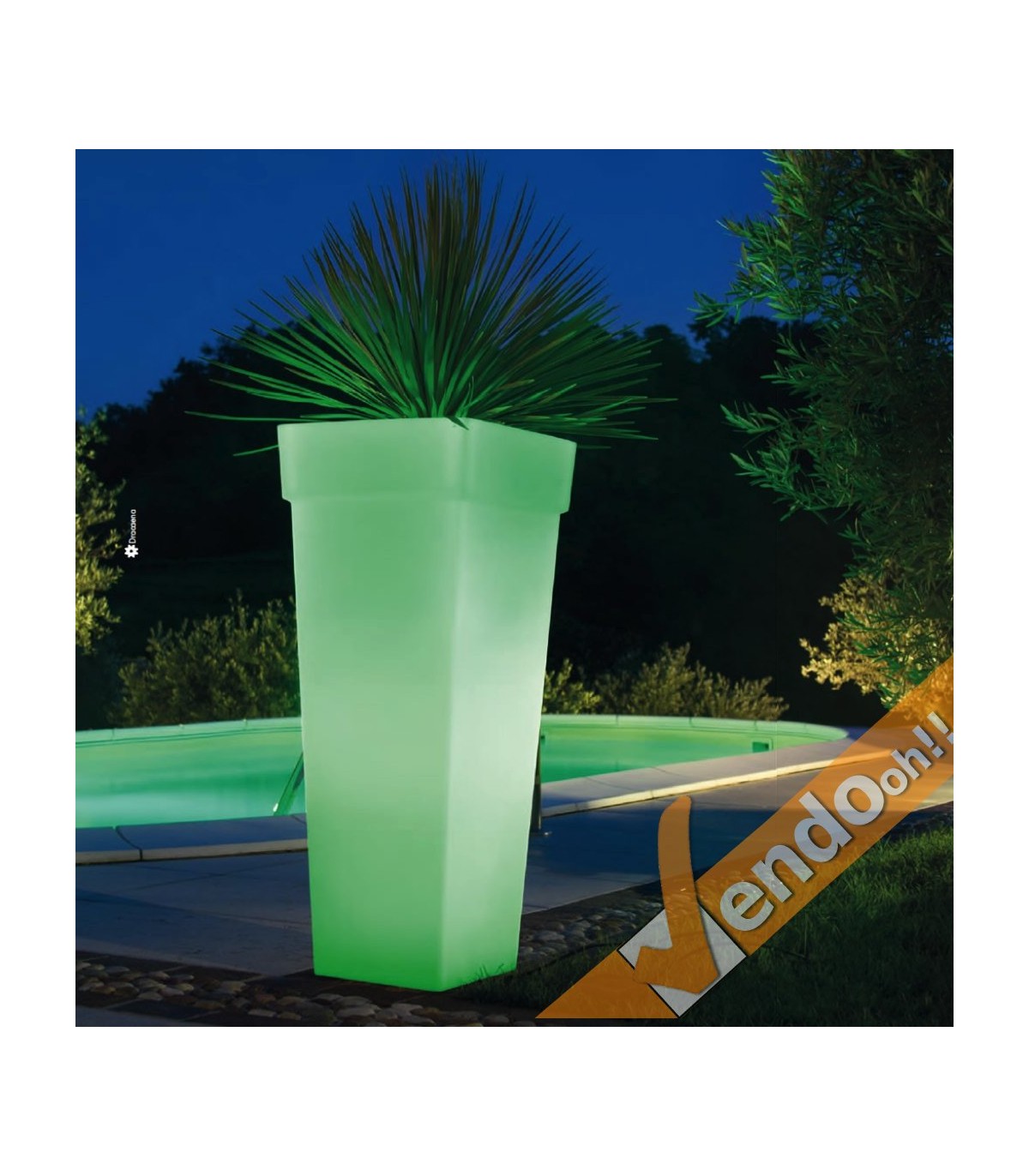 PORTA VASO LUCE A LED 12V IMPERMEABILE IP67 MADE IN ITALY AOK LUCE MULTI COLORE