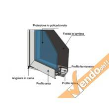BACHECA DA ESTERNO APERTURA A RIBALTA ESPOSITORE PUBBLICITARIO PORTA AVVISI