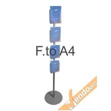 ESPOSITORE PUBBLICITARIO A4 DA PAVIMENTO PORTA DEPLIANT LOCANDINE BROCHURE SLV06