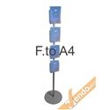 ESPOSITORE PUBBLICITARIO FORMATO A4 DA PAVIMENTO PORTA DEPLIANT LOCANDINE EASY01