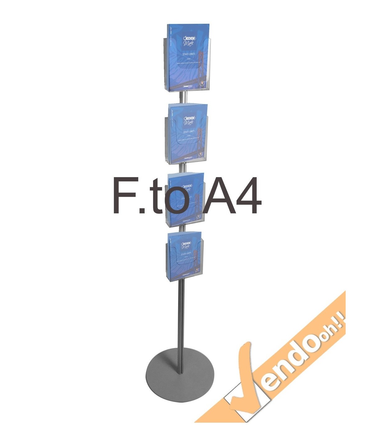 ESPOSITORE PUBBLICITARIO FORMATO A4 DA PAVIMENTO PORTA DEPLIANT LOCANDINE EASY01