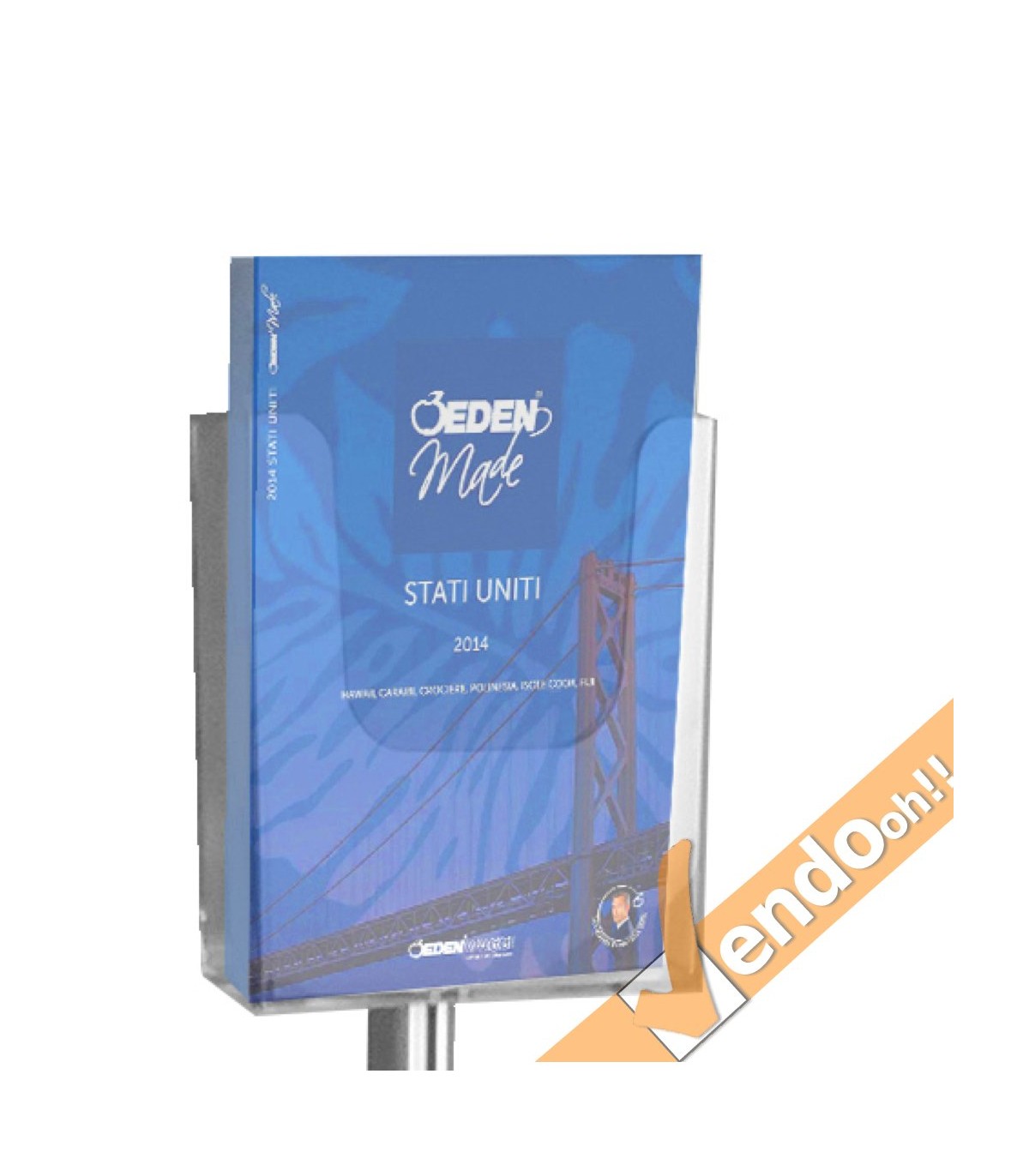 ESPOSITORE DA PAVIMENTO PORTA DEPLIANT LOCANDINE BROCHURE FORMATO A5 EASY002