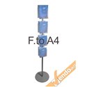 PORTA DEPLIANT LOCANDINE FORMATO A4 ESPOSITORE DA PAVIMENTO AUTOPORTANTE EASY011