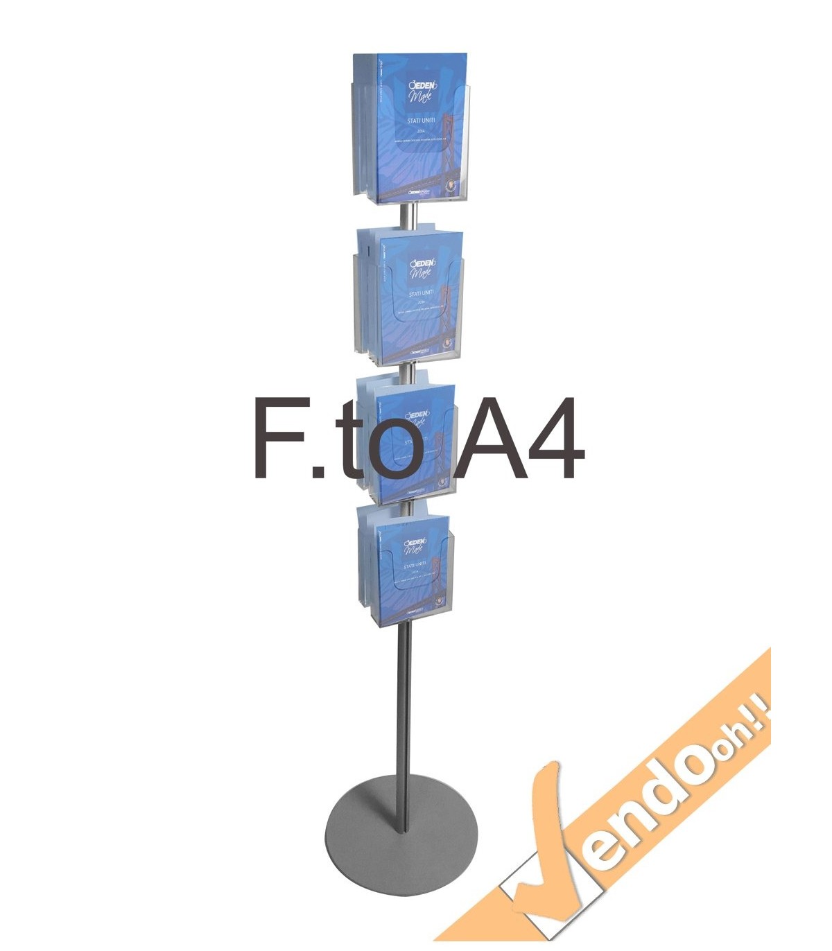 PORTA DEPLIANT LOCANDINE FORMATO A4 ESPOSITORE DA PAVIMENTO AUTOPORTANTE EASY011