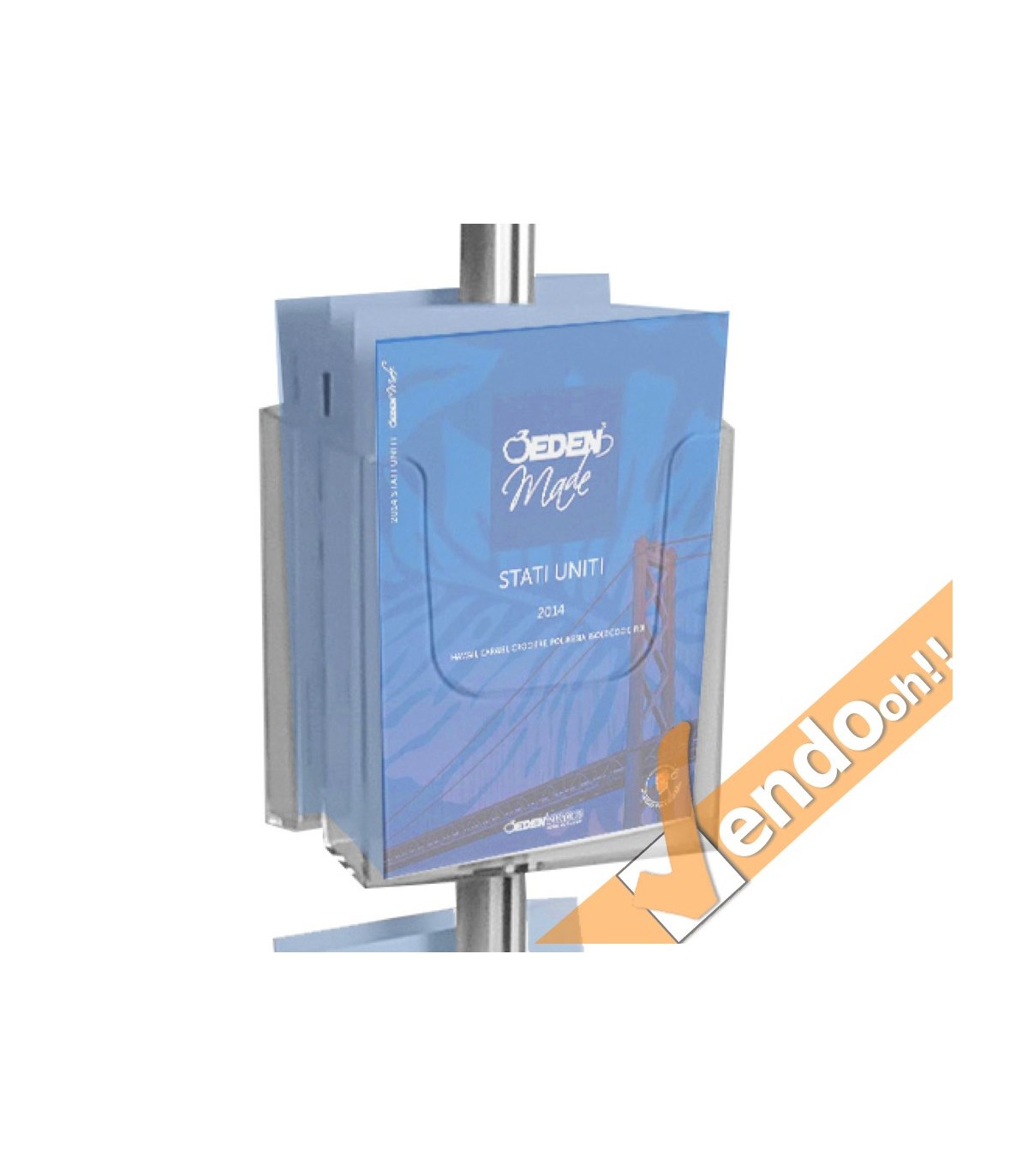 PORTA DEPLIANT LOCANDINE FORMATO A5 ESPOSITORE DA PAVIMENTO AUTOPORTANTE EASY012