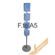 ESPOSITORE PUBBLICITARIO A4 DA PAVIMENTO PORTA DEPLIANT LOCANDINE BROCHURE SLV05