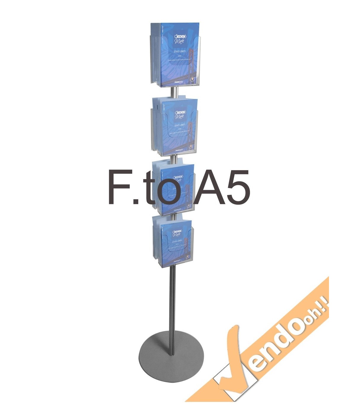 PORTA DEPLIANT LOCANDINE FORMATO A5 ESPOSITORE DA PAVIMENTO AUTOPORTANTE EASY012