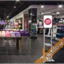 PORTA RIVISTE GIORNALI LIBRI 3 RIPIANI ESPOSITORE PAVIMENTO CORNICE A3 META012