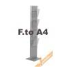 ESPOSITORE PUBBLICITARIO A4 DA PAVIMENTO PORTA DEPLIANT LOCANDINE BROCHURE SLV06
