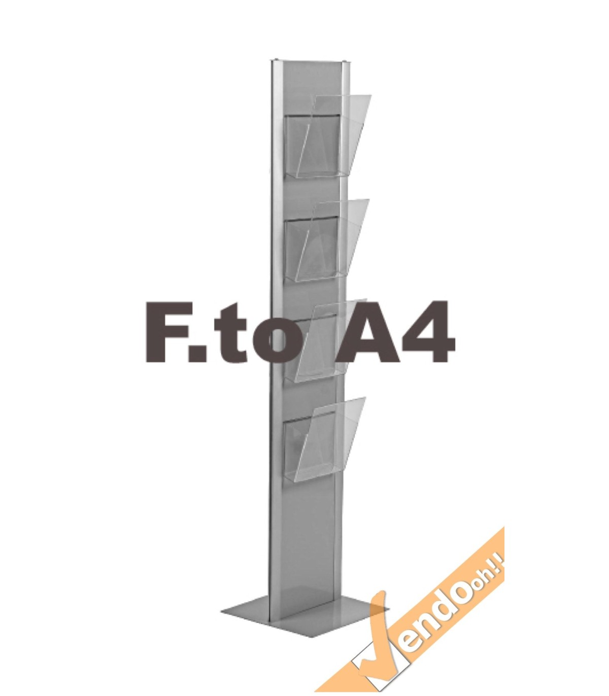 PORTA DEPLIANT FORMATO FOGLIO A4 DA PAVIMENTO ESPOSITORE PUBLICITARIO META001