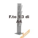 ESPOSITORE PUBBLICITARIO A4 DA PAVIMENTO PORTA DEPLIANT LOCANDINE BROCHURE SLV05