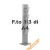 ESPOSITORE PUBBLICITARIO A4 DA PAVIMENTO PORTA DEPLIANT LOCANDINE BROCHURE SLV05