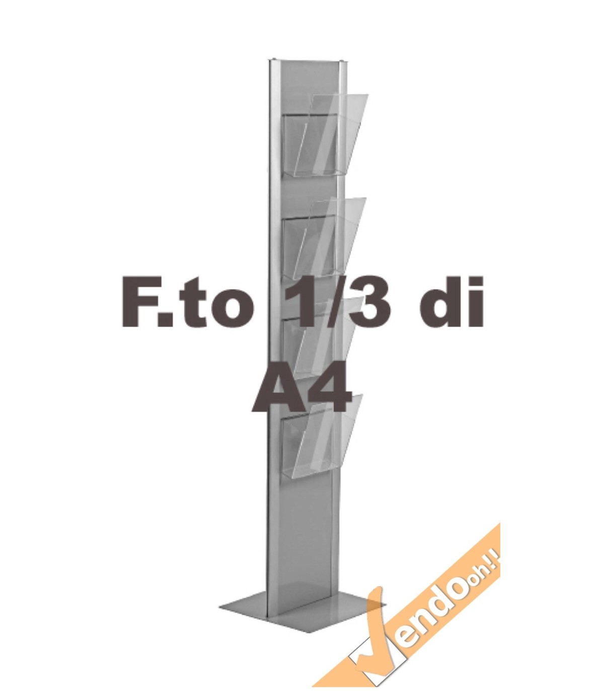 ESPOSITORE PUBBLICITARIO A4 DA PAVIMENTO PORTA DEPLIANT LOCANDINE BROCHURE SLV05