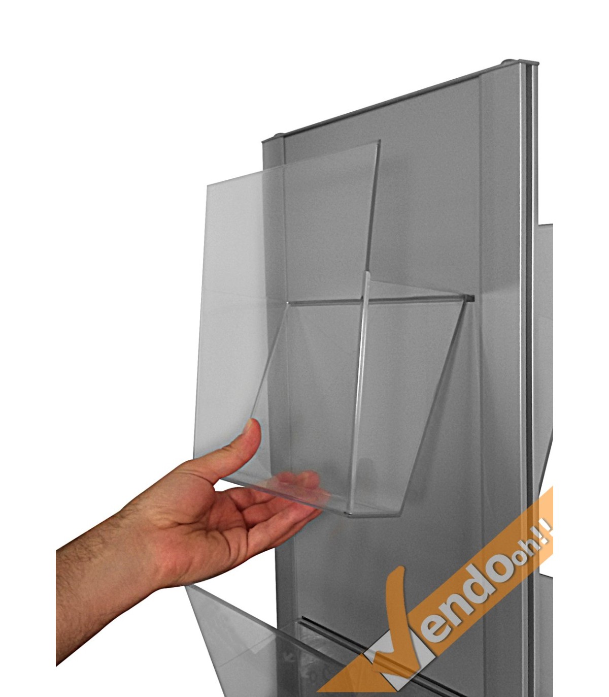 ESPOSITORE PUBBLICITARIO A4 DA PAVIMENTO PORTA DEPLIANT LOCANDINE BROCHURE SLV06