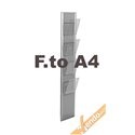 PORTA DEPLIANT FORMATO FOGLIO A4 DA PARETE MURO ESPOSITORE PUBBLICITARIO META003