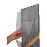 ESPOSITORE PUBBLICITARIO A4 DA PAVIMENTO PORTA DEPLIANT LOCANDINE BROCHURE SLV06