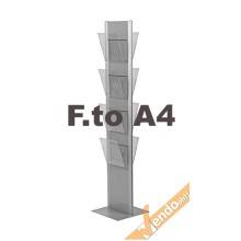 ESPOSITORE PUBBLICITARIO A4 DA PAVIMENTO PORTA DEPLIANT LOCANDINE BROCHURE SLV06