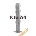 ESPOSITORE PUBBLICITARIO A4 DA PAVIMENTO PORTA DEPLIANT LOCANDINE BROCHURE SLV06