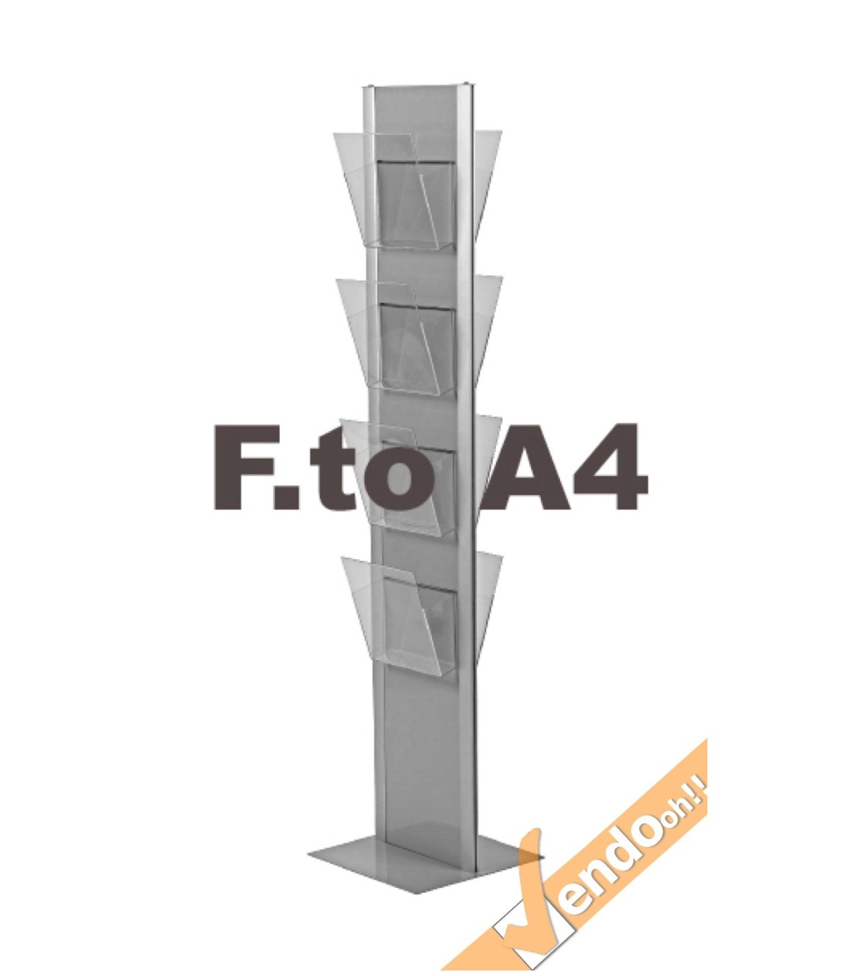 PORTA DEPLIANT FORMATO FOGLIO A4 DA PAVIMENTO ESPOSITORE A 8 TASCHE META002