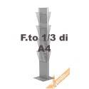ESPOSITORE PUBBLICITARIO A4 DA PAVIMENTO PORTA DEPLIANT LOCANDINE BROCHURE SLV05