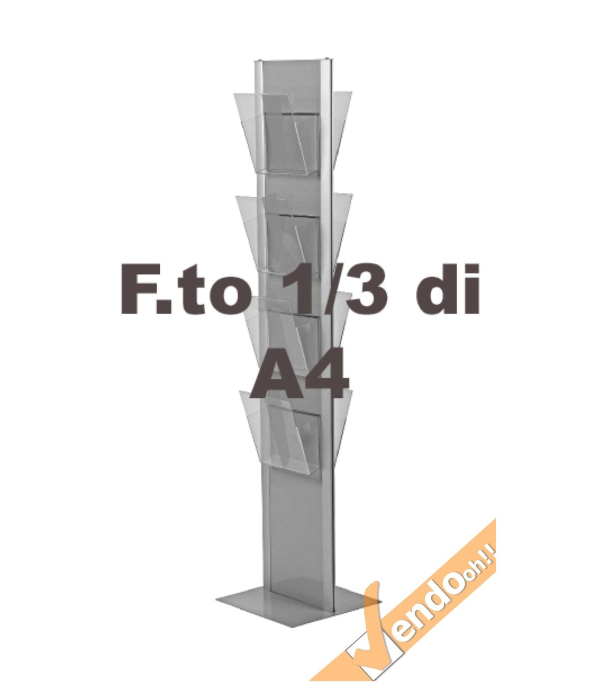 ESPOSITORE PUBBLICITARIO A4 DA PAVIMENTO PORTA DEPLIANT LOCANDINE BROCHURE SLV06