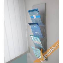 ESPOSITORE PUBBLICITARIO A4 DA PAVIMENTO PORTA DEPLIANT LOCANDINE BROCHURE SLV05