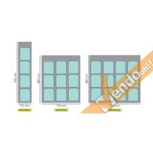 ESPOSITORE DA PARETE FORMATO A4 PORTA DEPLIANT IN PLEXIGLASS 12 TASCHE META022