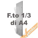 ESPOSITORE DA PARETE 1/3 DI A4 PORTA DEPLIANT IN PLEXIGLASS 4 TASCHE META021A